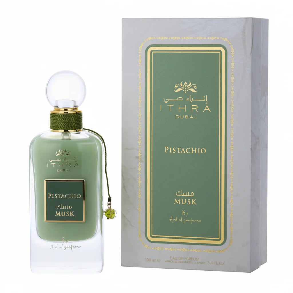 Ithraa Dubai Pistachio Musk - Ard Al Zaafaran - Eau de parfum 100ml - packaging