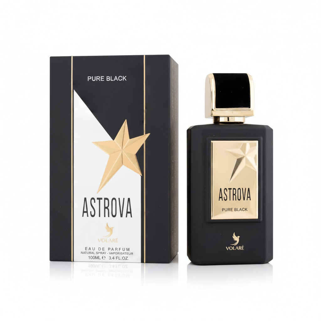 Astrova Pure Black - Volaré - Eau de parfum 100ml - packaging