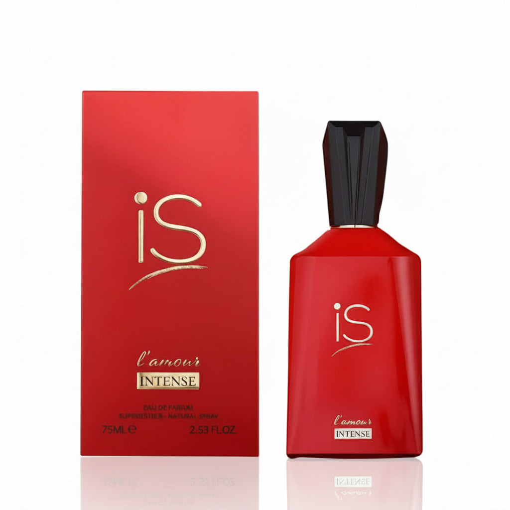 Is L'Amour Intense - Fragrance World - Eau de parfum 100ml - packaging