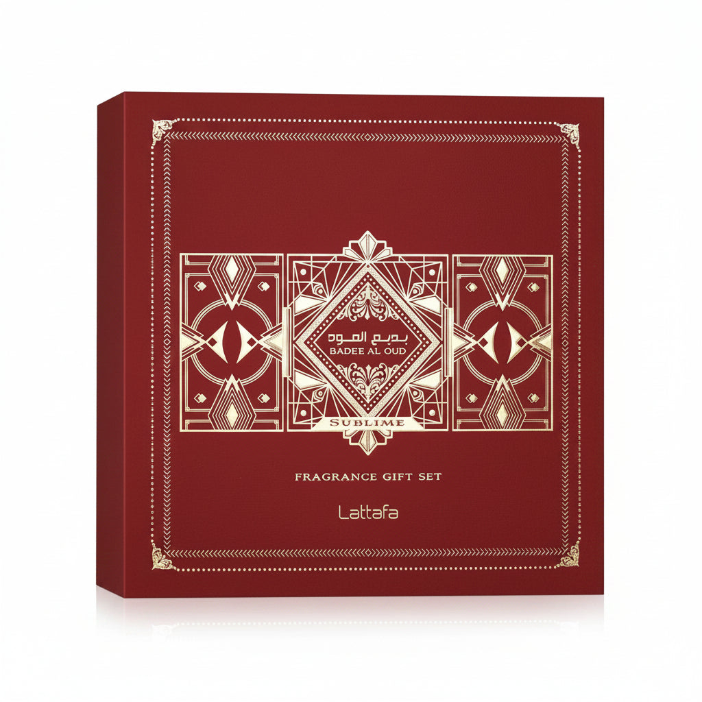 Coffret Cadeau - Badee Al Oud Sublime - Lattafa - packaging